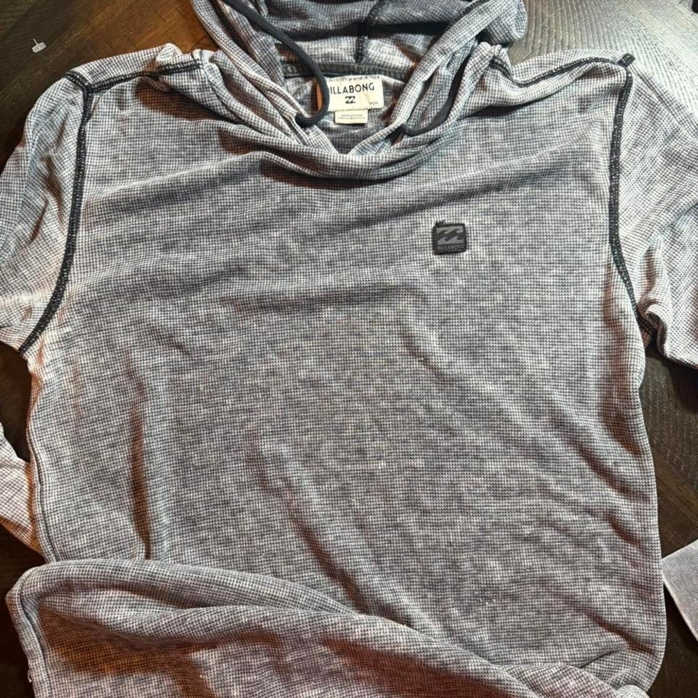 Grey Billabong hoodie Y2K